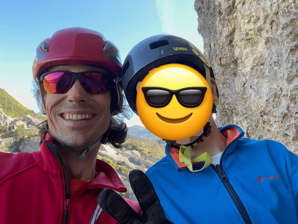 Climbing with my son